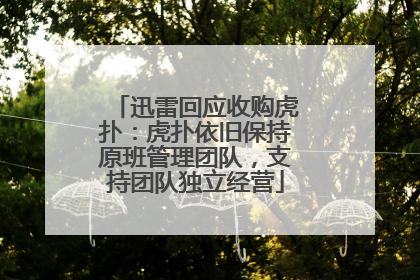 迅雷回应收购虎扑：虎扑依旧保持原班管理团队，支持团队独立经营